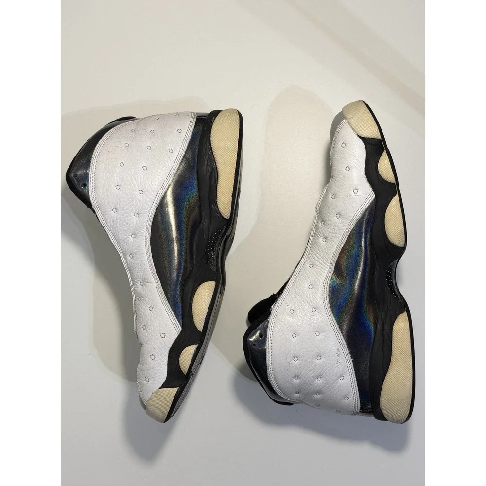 Retro Barons Air Jordan 13 Hologram Men Sz 13 Wolf Gray White Sneaker 2014